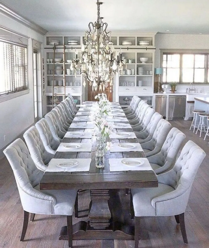 Large Dining Room Tables What Size Fits Best in your Kitchen